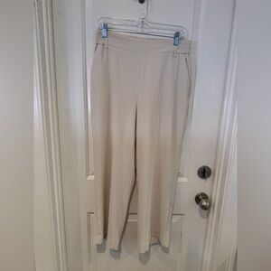 Rachel Zoe Cream Pull-On Wide-Leg Trousers